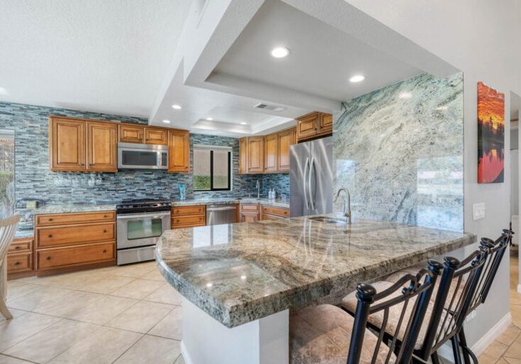 kitchen island and chairs